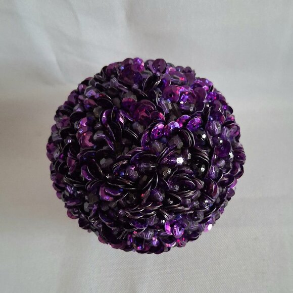 Lot of 3 Purple Christmas Ornaments - Picture 9 of 10